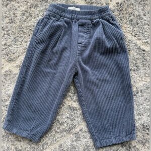 Kids Ribbed Pull-On Pants - Slate Blue